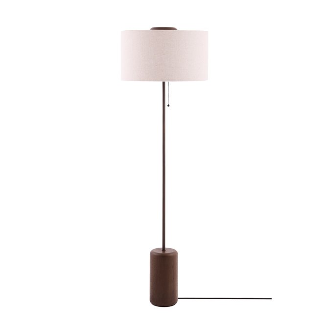Lampa podłogowa dark japandi drewniana Bosco 144cm 02